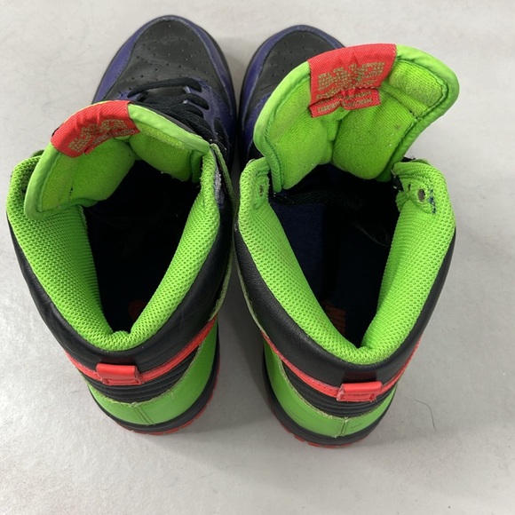 309432-081 Nike Dunk High Bling Pack 2006 VTG Black Green Purple M7 W8.5 - Picture 7 of 9